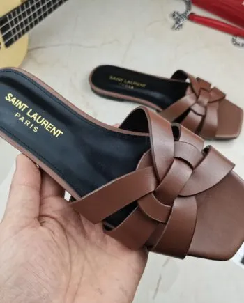 SLY Women's Tribute Flat Mules Brown For Women
