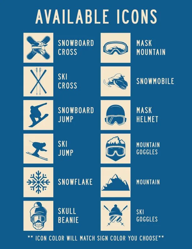 Squallywood Ski Trail Metal Sign