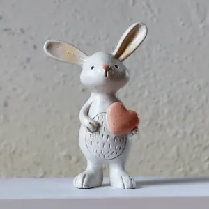 Standing rabbit with heart