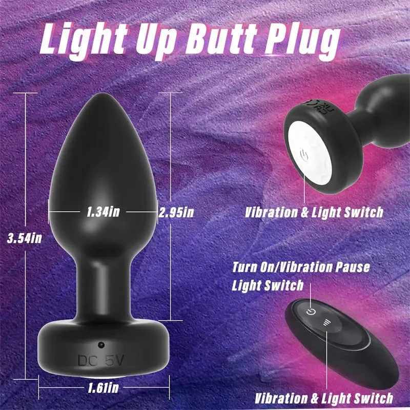 Touch Sensitive Color Illuminated Anal Plug