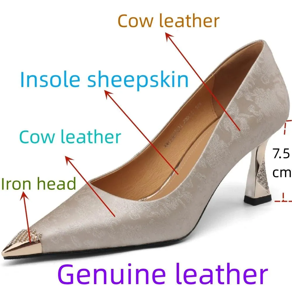 TSS54 Leather Pumps - High Heels - Women's Casual Shoes