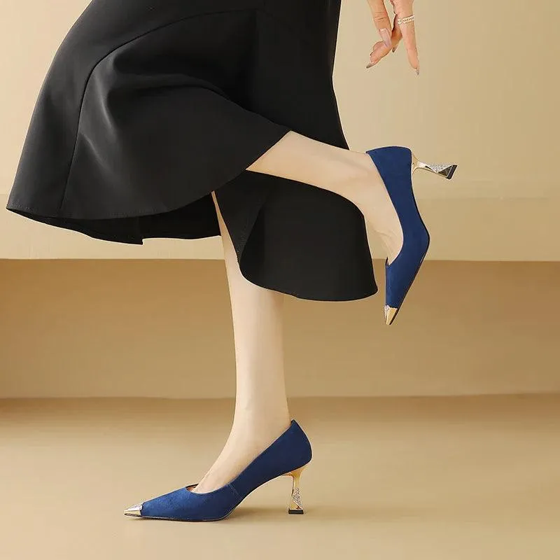 TSS54 Leather Pumps - High Heels - Women's Casual Shoes