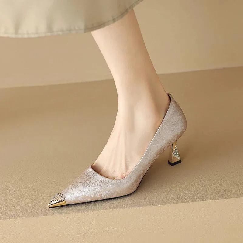 TSS54 Leather Pumps - High Heels - Women's Casual Shoes