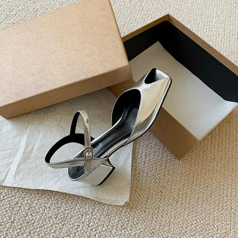 TSS95 Women's Casual Shoes - Solid Thick Heels Sandals