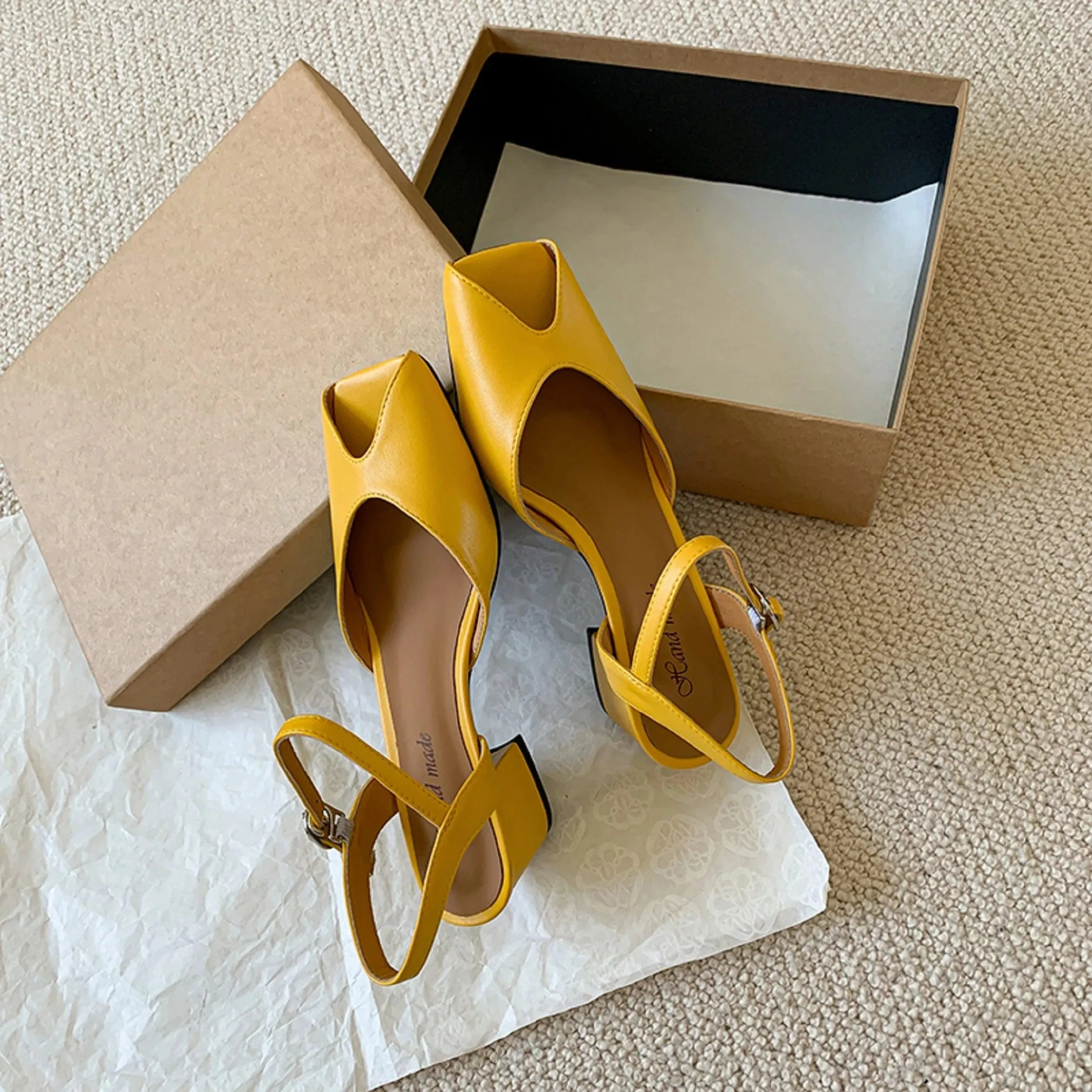 TSS95 Women's Casual Shoes - Solid Thick Heels Sandals