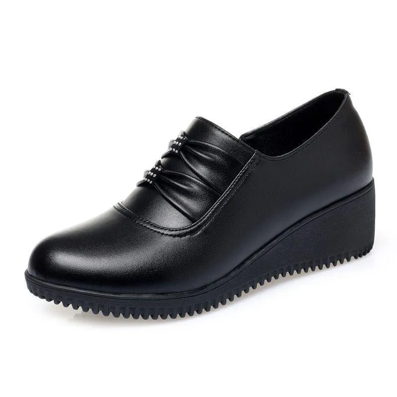 Women's Casual Shoes Pumps Wedges Black High Heels 8308