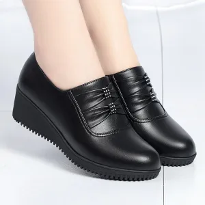 Women's Casual Shoes Pumps Wedges Black High Heels 8308