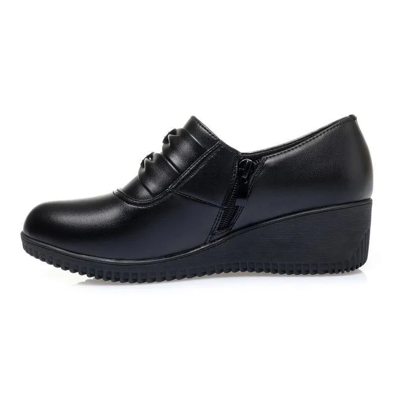 Women's Casual Shoes Pumps Wedges Black High Heels 8308