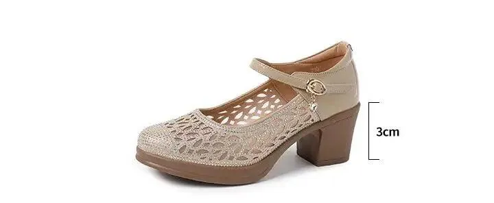 Women's Casual Shoes - Rhinestone High Heel Pumps - TSS132